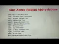 World Time Zones Abbreviations Abbreviations for Time Zones Abbreviations in English