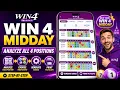 How to Analyze Win 4 Midday by Position and Generate games