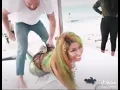 Nicki Minaj nipslip sexy thong bikini