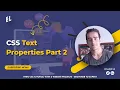 HTML-CSS Tutorial Lesson 32 CSS Text Properties