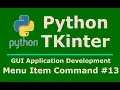 13 Python Tkinter MenuItem Event