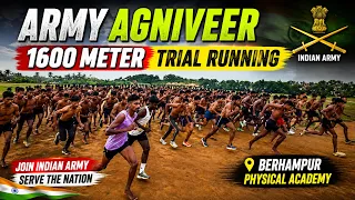 ARMY Agniveer 1600 Meter Trial Running | Berhampur Physical Academy
