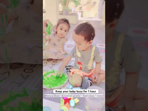 Natural slime ❤️ keep your baby busy #viral #cutebaby #cute #viralproduct #viralstory