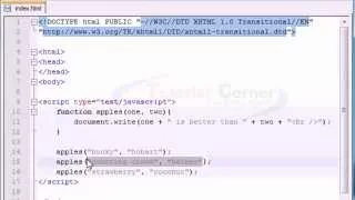 JavaScript Tutorial - Functions with Multiple Parameters