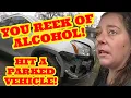 Uncooperative DUI Driver Reeks Of Alcohol Over 4X Legal Limit Arrest Body Cam Drunk Driver