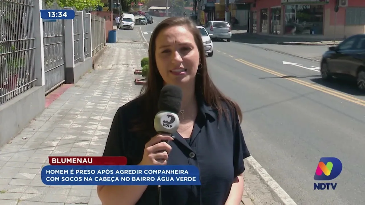 Blumenau: homem é preso após agredir companheira com socos na cabeça no bairro Água Verde