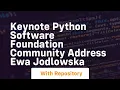 Keynote python software foundation community address ewa jodlowska
