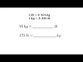 Convert Between Pounds and Kilograms Using a Unit Fraction
