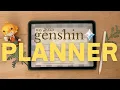 my 2025 genshin planner simple setup organization tips lowkey kinda neurotic