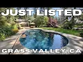 Storybook Farmhouse on 1 16 Acres with Pool Guest Cottage Grass Valley CA Home for Sale