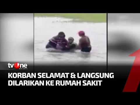 Ngeri, Detik detik Seorang Petani Terbawa Arus Sungai Deras saat Memperbaiki Tanggul