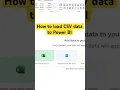 How to load CSV data to Power BI