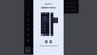 Sidebar Menu with Dropdown in HTML CSS JavaScript