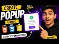 Create a Modern Popup Using HTML CSS JavaScript Step-by-Step Tutorial in Hindi the coding point