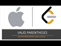 Valid parentheses Apple Interview Python Leetcode