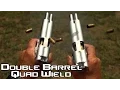 Double Barreled 1911 pistol quad wield rapid fire 20 rounds in 1 5 seconds in SlowMo AF2011 4K