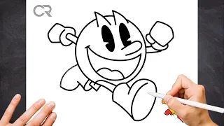 How To Draw PAC-MAN easy step by step DRAWING RANDOM