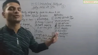 Computational Thinking and Getting started with Python Class 11 Computer Science Python 2