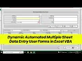 Dynamic Automated Multiple Sheet Data Entry User Forms in Excel VBA