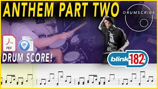 Download Anthem Part Two - Blink-182 | DRUM SCORE Sheet Music Play-Along | DRUMSCRIBE MP3