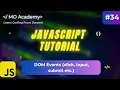 DOM Events in JavaScript 2025 2026 Handling click input submit Events Explained