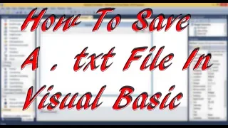How to Save The Text File From Textbox In Visual Basic Visual Studio