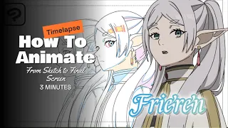 Frieren Animation Timelapse - Full Process in 3 Minutes Timelapse