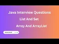 Java Collections differences List Set Array And ArrayList