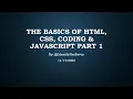 The Basics of HTML CSS Coding JavaScript Part 1 IdentifyHerSavvy