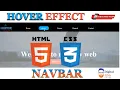 CSS Nav Menu Bar Hover Effects CSS Hover Effects