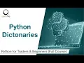 Python Dictionaries Python for Beginners Quantra Free Course