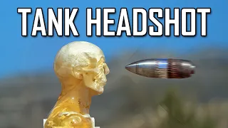 Tank vs Human Slow Motion Headshot - Ballistic High-Speed