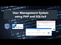 User Management System using PHP and SQLite3 DEMO