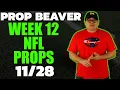 Week 12 NFL Prop Bets Sunday Football Free Picks Prop Beaver Aj Bascone The Sauce Network