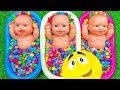 Download Lagu 4 Minutes Satisfying Video  Mixing Funny Candy ASMR \u0026 Make Up in 3 Bathtubs with Magic M\u0026M's Slime