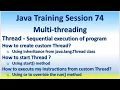 Session de formation Java 74 Multithreading creation d un thread personnalise par heritage de