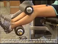 Seated hamstring curl with weight machine