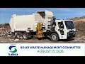 Solid Waste Management Committee - August 13 2026