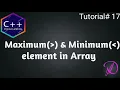 Find the max or min value in an array C Tutorial in English Programming With Danish