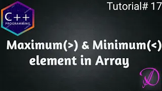 Find the max or min value in an array C Tutorial in English Programming With Danish