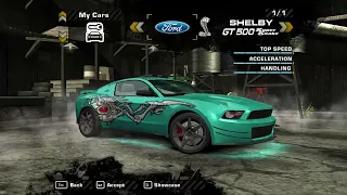 NFS Most Wanted Ford Shelby GT500 Super Snake Customization 
