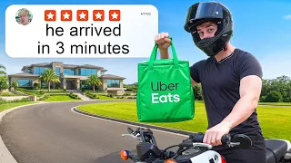 Uber Eats on a Motorcycle in America s Richest Neighborhood