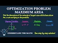 How to Find the Maximum Area of a Rectangle in a Right Triangle Optimization Step-by-Step Example