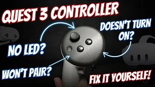 How to Fix Quest 3 Controller Not Powering On or Pairing Repair Tutorial