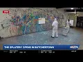 Flinging paint at the Splatery in Butchertown