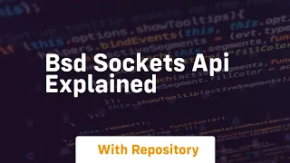 Bsd sockets api explained