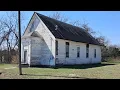 Ghost Town Englevale Kansas Gravel Roads Old Schoolhouse Church Cemetery