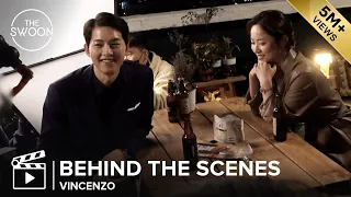  behind the scenes song joong ki and jeon yeo been huddle up on a cold day vincenzo eng sub 