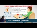 public static void main String args in Java Java Interview questions