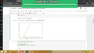 how to make a arc between two lines in python